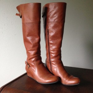 Cognac brass buckle boots. --Nordstrom Rack Fall 2012
