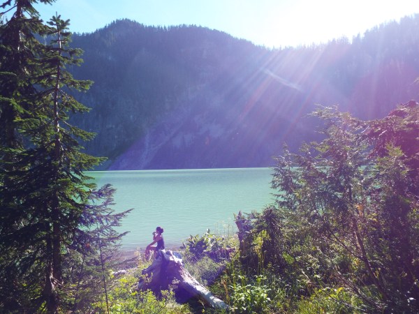 Enjoying my only beer of the weekend. They are far to heavy to carry up that trail.