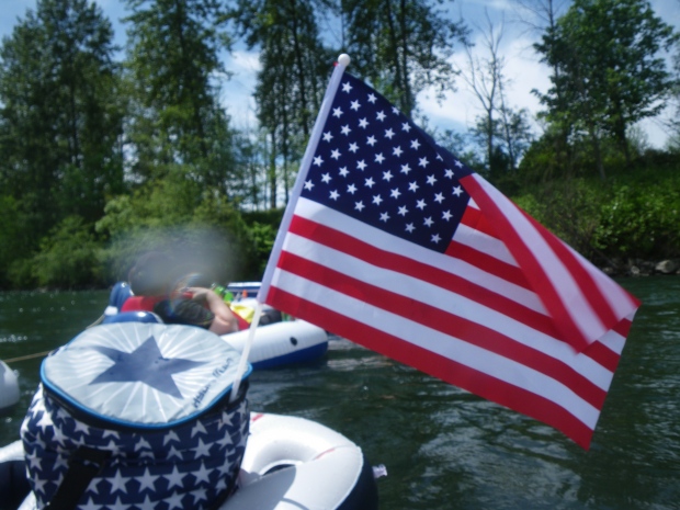 Patriotic Floating Cooler